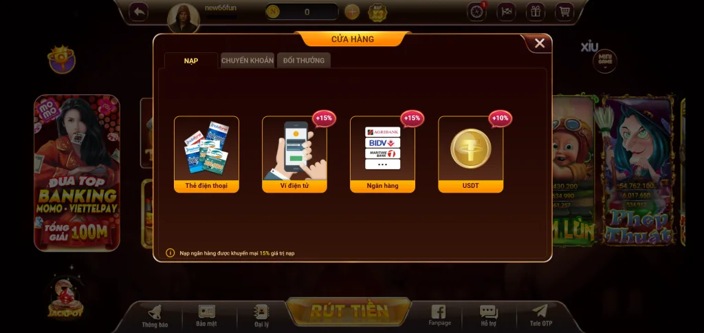 nạp tiền new66